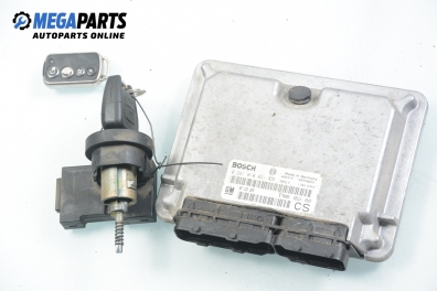 Компютър с контактен ключ и имобилайзер за Opel Zafira A Minivan (04.1999 - 06.2005) 2.0 DI 16V, 82 к.с., № Bosch 0 281 010 021