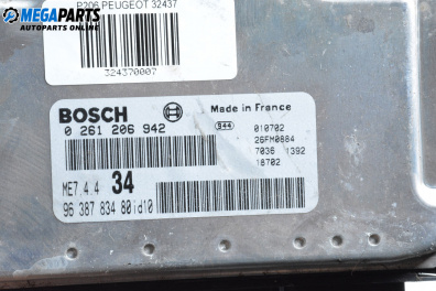 Компютър двигател за Peugeot 206 CC Cabrio (09.2000 - 12.2008) 1.6 16V, 109 к.с., № 0 261 206 942