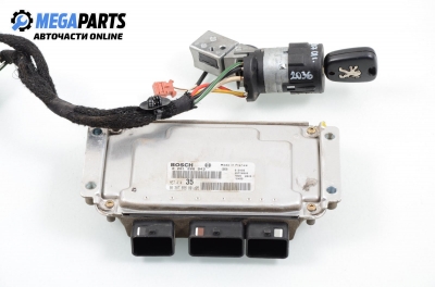 Компютър с контактен ключ за Peugeot 307 Hatchback (08.2000 - 12.2012) 1.6 16V, 109 к.с., № Bosch 0 261 206 943