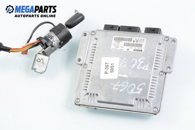 Компютър с контактен ключ за Peugeot 307 Hatchback (08.2000 - 12.2012) 2.0 HDi 110, 107 к.с., № Bosch 0 281 011 081