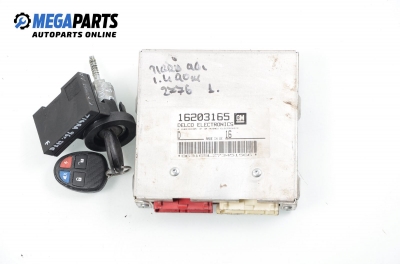 Компютър с контактен ключ и имобилайзер за Opel Tigra Coupe (07.1994 - 12.2000) 1.4 16V, 90 к.с., № 16203165