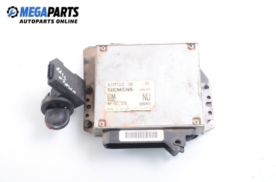 Компютър с контактен ключ и имобилайзер за Opel Omega B Sedan (03.1994 - 07.2003) 2.0 16V, 136 к.с., № GM 90 491 975 NU