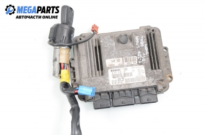 Компютър с контактен ключ за Peugeot 206 Hatchback (08.1998 - 12.2012) 1.4 HDi eco 70, 68 к.с., № Bosch 0 281 010 707