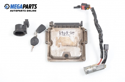 Компютър с контактен ключ за Peugeot 206 Hatchback (08.1998 - 12.2012) 2.0 HDI 90, 90 к.с., № Bosch 0 281 010 500
