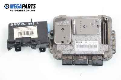 Компютър с четец и карта за Renault Espace IV Minivan (11.2002 - 02.2015) 2.2 dCi (JK0H), 150 к.с., № Bosch 0 281 011 724