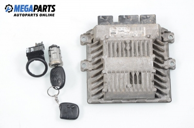 Компютър с контактен ключ и имобилайзер за Ford Fiesta V Hatchback (11.2001 - 03.2010) 1.4 TDCi, 68 к.с., № Siemens 5WS40140E