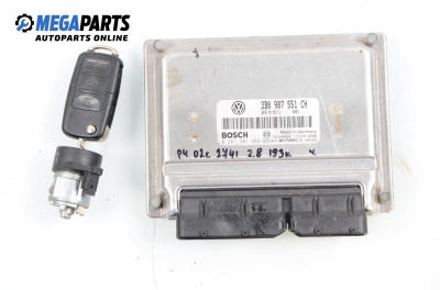 Компютър с контактен ключ за Volkswagen Passat Variant B5.5 (09.2000 - 08.2005) 2.8 4motion, 193 к.с., №  Bosch 0 261 207 469