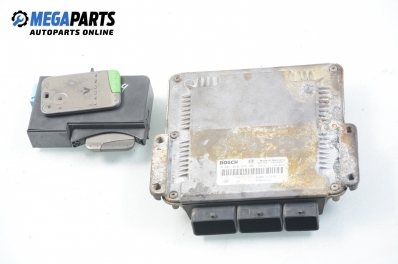 Компютър с четец и карта за Renault Laguna II Grandtour (03.2001 - 12.2007) 1.9 dCi (KG0G), 120 к.с., № Bosch 0 281 010 556