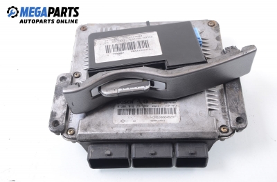 Компютър с четец и карта за Renault Laguna II Grandtour (03.2001 - 12.2007) 1.9 dCi (KG0G), 120 к.с., № Bosch 0 281 010 297