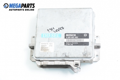 Компютър двигател за BMW 5 Series E34 Touring (11.1991 - 01.1997) 525 tds, 143 к.с., № Bosch 0 281 001 183
