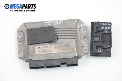 Компютър с четец и карта за Renault Megane II Hatchback (07.2001 - 10.2012) 1.6 16V (BM0C, CM0C), 113 к.с., № 21584153-3B1