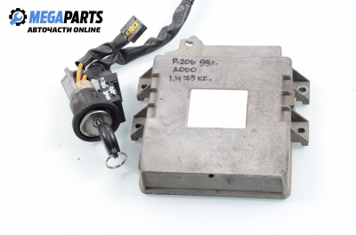 Компютър с контактен ключ за Peugeot 206 Hatchback (08.1998 - 12.2012) 1.4 i, 75 к.с.