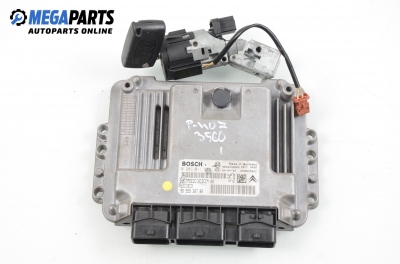 Компютър с контактен ключ за Peugeot 407 Sedan (02.2004 - 12.2011) 1.6 HDi 110, 109 к.с., № Bosch 0 281 011 558