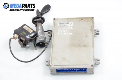Компютър с контактен ключ и имобилайзер за Honda Civic VI Hatchback (10.1995 - 02.2001) 1.4 i S (EJ9), 90 к.с., № 37820-P1J-E13