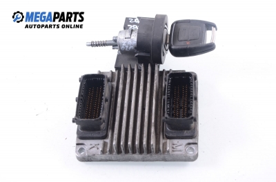 Компютър с контактен ключ и имобилайзер за Opel Zafira A Minivan (04.1999 - 06.2005) 1.6 16V, 101 к.с., № 09364499