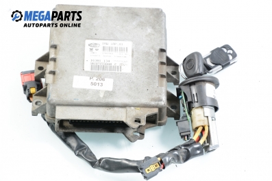 Компютър с контактен ключ за Peugeot 206 Hatchback (08.1998 - 12.2012) 1.4 i, 75 к.с., № Magneti Marelli IAW 1AP.81