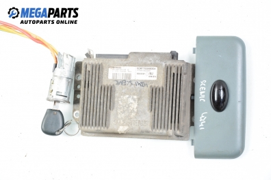 Компютър с контактен ключ и четец за Renault Megane Scenic (10.1996 - 12.2001) 2.0 i (JA0G), 114 к.с., № Siemens S113717113C