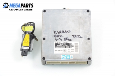 Компютър с контактен ключ за Toyota Yaris Verso (08.1999 - 09.2005) 1.3 (NCP22), 86 к.с., № 89661-52280