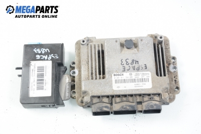 Компютър с четец и карта за Renault Espace IV Minivan (11.2002 - 02.2015) 2.2 dCi (JK0H), 150 к.с., № Bosch 0 281 011 724