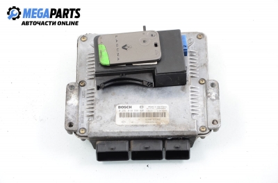 Компютър с четец и карта за Renault Laguna II Hatchback (03.2001 - 12.2007) 1.9 dCi (BG08, BG0G), 120 к.с., № Bosch 281010556