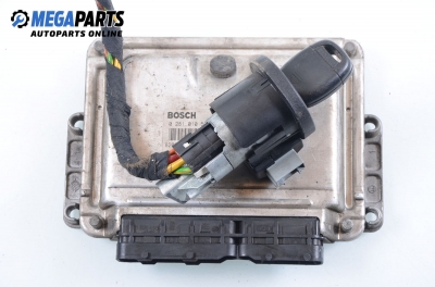 Компютър с контактен ключ за Renault Clio II Hatchback (09.1998 - 09.2005) 1.9 dTi (B/CB0U), 80 к.с., № Bosch 0 281 010 501
