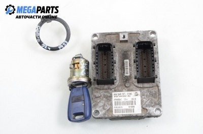 Компютър с контактен ключ за Fiat Doblo Cargo (11.2000 - 02.2010) 1.6 16V (223AXD1A), 103 к.с., № Magneti Marelli IAW.5NF.T2