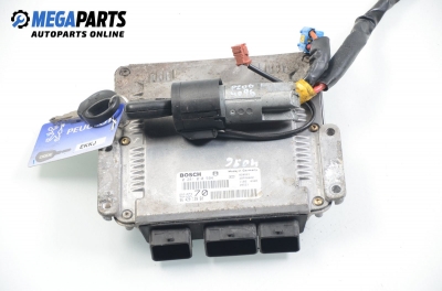 Компютър с контактен ключ за Peugeot 206 Station Wagon (07.2002 - ...) 2.0 HDi, 90 к.с., № Bosch 0 281 010 594