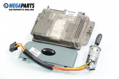 Компютър с контактен ключ за Renault Megane Scenic (10.1996 - 12.2001) 1.6 e (JA0F), 90 к.с., № Siemens S115300121 B