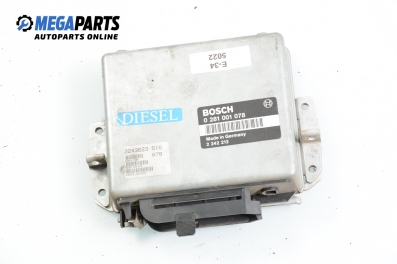 Компютър двигател за BMW 5 Series E34 Sedan (12.1987 - 11.1995) 524 td, 115 к.с., № Bosch 0 281 001 078