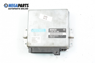 Компютър двигател за BMW 5 Series E34 Sedan (12.1987 - 11.1995) 524 td, 115 к.с., № Bosch 0 281 001 080