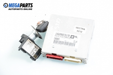 Компютър с контактен ключ и имобилайзер за Opel Vectra B Sedan (09.1995 - 04.2002) 1.6 i 16V, 100 к.с., № GM 16202319
