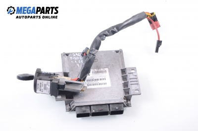 Компютър с контактен ключ за Peugeot 206 Hatchback (08.1998 - 12.2012) 1.1 i, 60 к.с., № IAW 48P2.70