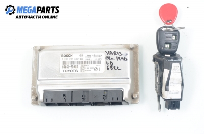 Компютър с контактен ключ за Toyota Yaris Hatchback I (01.1999 - 12.2005) 1.0 16V, 68 к.с., № BOSCH 0 261 206 882