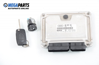 Компютър с контактен ключ за Audi A6 Allroad  C5 (05.2000 - 08.2005) 2.5 TDI quattro, 180 к.с., № Bosch 0 281 010 096