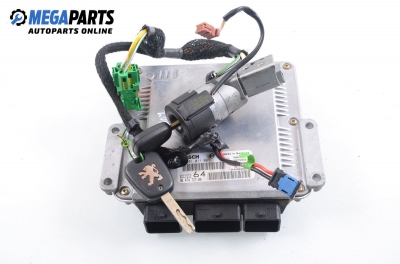 Компютър с контактен ключ за Peugeot 307 Hatchback (08.2000 - 12.2012) 2.0 HDi 110, 107 к.с., № Bosch 0 281 011 081