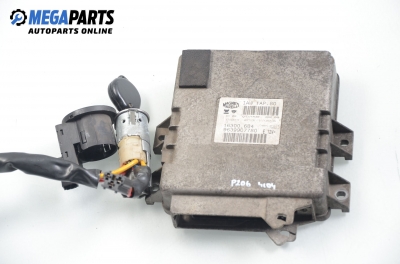 Компютър с контактен ключ за Peugeot 206 Hatchback (08.1998 - 12.2012) 1.1 i, 60 к.с., № Magneti Marelli 9639907780