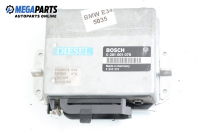 Компютър двигател за BMW 5 Series E34 Sedan (12.1987 - 11.1995) 524 td, 115 к.с., № Bosch 0 281 001 078