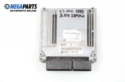Компютър двигател за BMW X3 Series E83 (01.2004 - 12.2011) 3.0 d, 204 к.с., № Bosch 0 281 011 414