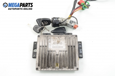 Компютър с контактен ключ и имобилайзер за Citroen C3 Hatchback I (02.2002 - 11.2009) 1.4 16V HDi, 90 к.с., № Delphi 96 500 434 80