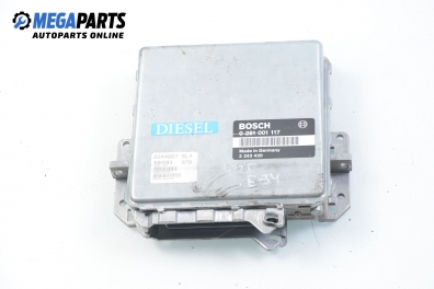 Компютър двигател за BMW 5 Series E34 Sedan (12.1987 - 11.1995) 525 tds, 143 к.с., № Bosch 0 281 001 117