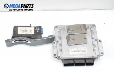 Компютър с четец и карта за Renault Laguna II Hatchback (03.2001 - 12.2007) 1.9 dCi (BG08, BG0G), 120 к.с., № Bosch 0 281 011 101
